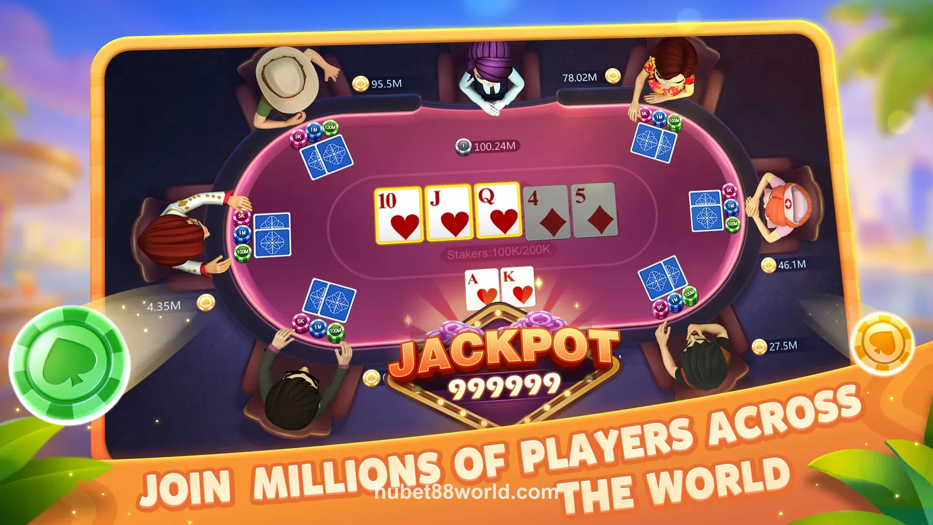 Màn hình Slots chuyên nghiệp trên Hubet